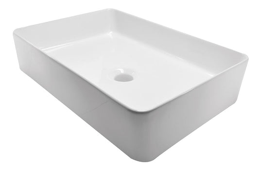 Link Aufsatzwaschbecken 35 x 50 x 12 cm Keramik Glanz Weiß