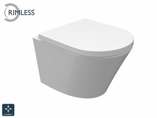 Vesta Junior Wandtoilet Wiesbaden Washdown Randloos in wit (inclusief zitting)