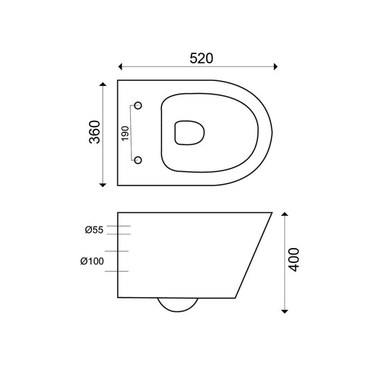 Vesta Diepspoel Hangtoilet Wiesbaden met Quickrelease (Inclusief Zitting)