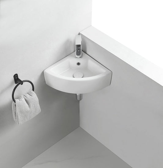 Pallas Hoekfontein Wiesbaden 44,5x32,5x13 cm Keramiek Wit (Exclusief Afvoer)