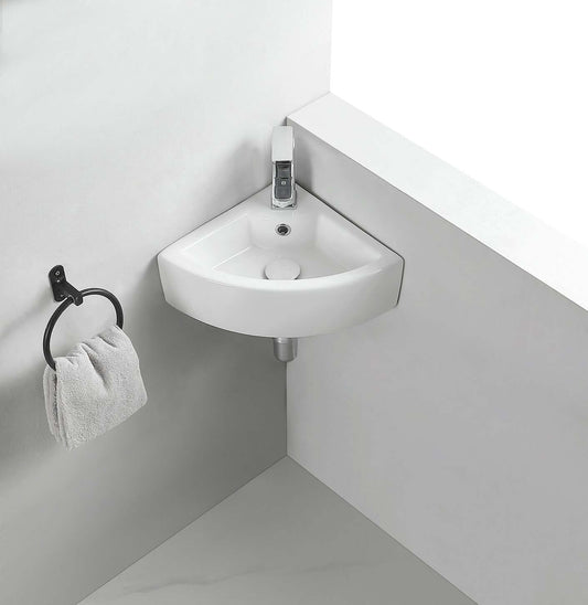 Pallas Hoekfontein Wiesbaden 44,5x32,5x13 cm Keramik Weiß (Ohne Ablauf)