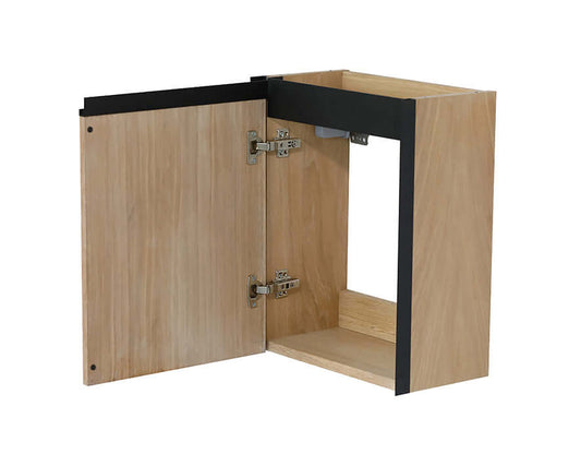 Lotus Fonteinkast Wiesbaden 40X21,8 Cm in natuurlijk eiken en matzwart