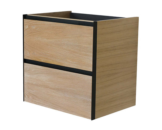 Lotus Onderkast Wiesbaden met 2 Laden 60x45,2 cm Naturel Eiken/Mat Zwart