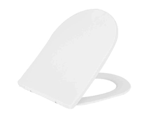Vesta Shade schlanke Toilettensitz mit Deckel Wiesbaden mit Soft Close in Matt Weiß