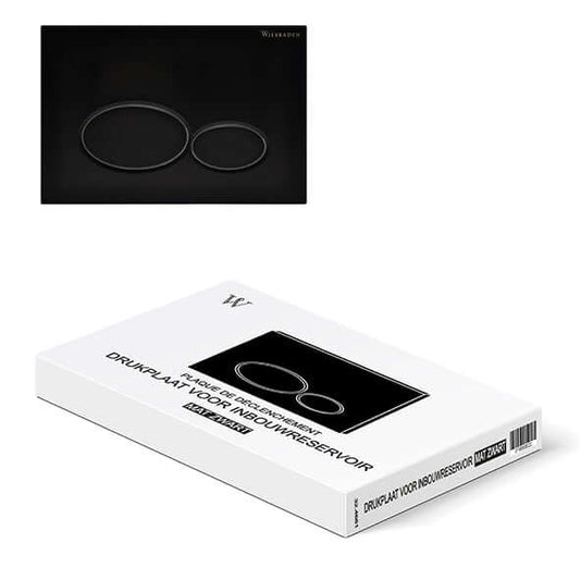 Druckplatte Wiesbaden für Geberit Up320 Matt Schwarz