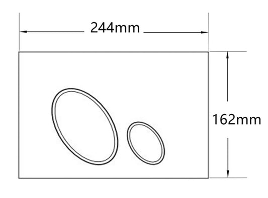 Plaque de commande pour réservoir encastré Wiesbaden X10 en blanc brillant