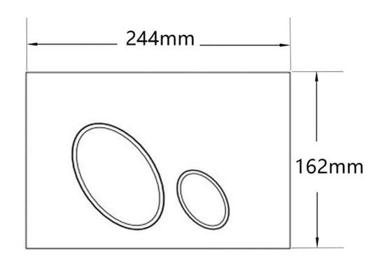Drukplaat voor inbouwreservoir Wiesbaden X10 in glanzend wit