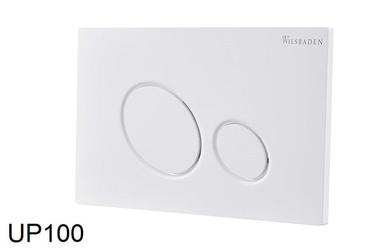 Plaque de commande pour réservoir encastré Wiesbaden X10 en blanc brillant