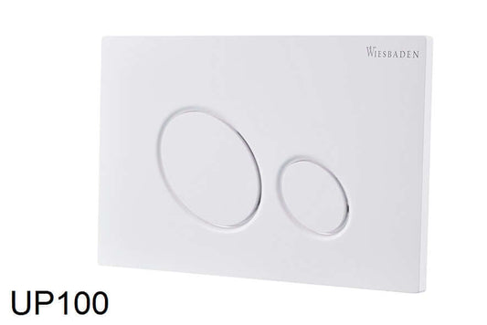 Drukplaat voor inbouwreservoir Wiesbaden X10 in glanzend wit