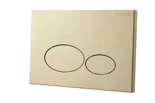 X32 Metall-Druckplatte für Einbauspülkasten Wiesbaden, gebürstetes Messing