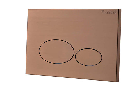 X32 Metall-Druckplatte für Einbauspülkasten Wiesbaden, gebürstetes bronzekupfer