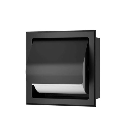 Rocko toiletrolhouder met klep inbouw Wiesbaden