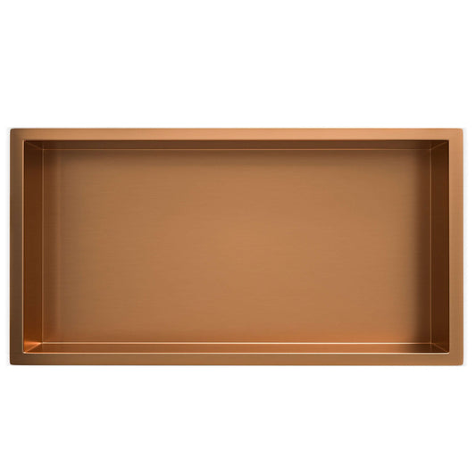 Novi Einbauwaschbecken Wiesbaden 30x60x10 cm Gebürstetes Bronze Kupfer
