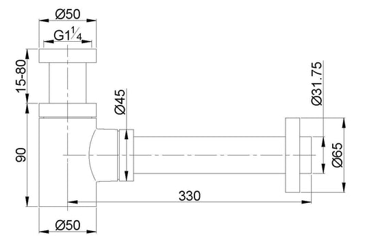 Star Luxe Sifon Wiesbaden 5/4 Laag Model in Gunmetal
