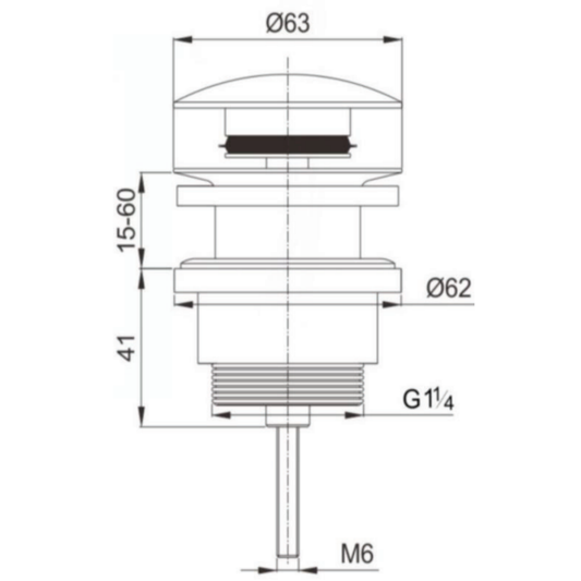 ALONI Clickwaste push-up 5/4 met overloop