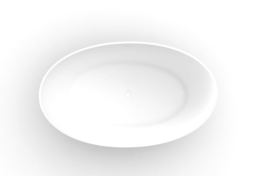 Waive Vrijstaand Bad Wiesbaden 160X95 Cm, Solid Surface, Mat Wit