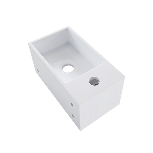 Solid Surface Fontein met Handdoekhouder Wiesbaden (Kraangat Links) 35,6X20,3X15,9 Cm