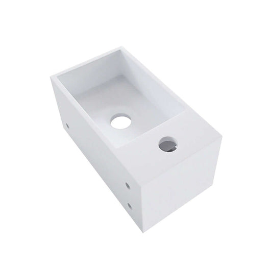 Solid Surface Fontein met Handdoekhouder Wiesbaden (Kraangat Links) 35,6X20,3X15,9 Cm