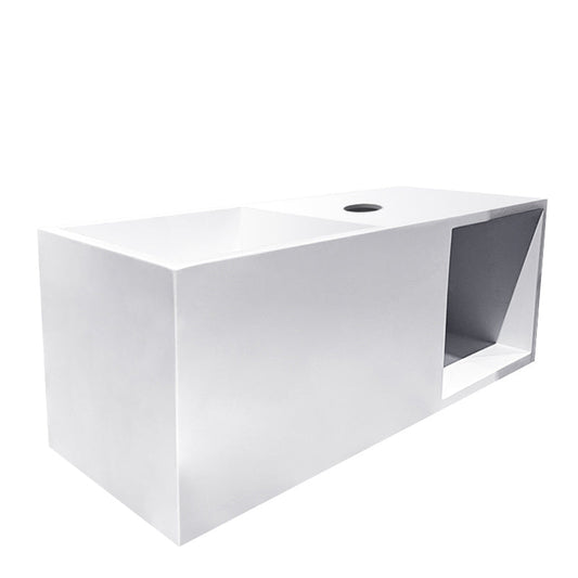 Julia Fountain Wiesbaden 54X20X20Cm met Nis in Solid Surface, Mat Wit