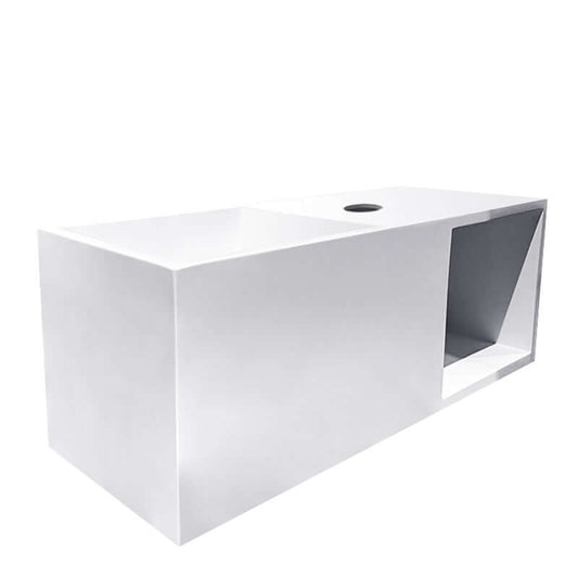 Julia Fountain Wiesbaden 54X20X20Cm met Nis in Solid Surface, Mat Wit