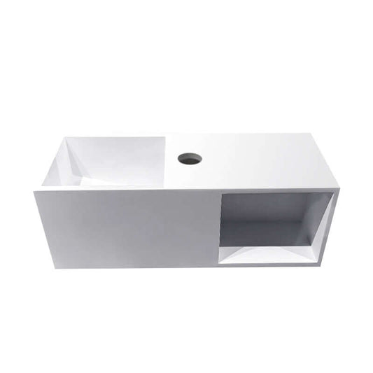Julia Fountain Wiesbaden 54X20X20Cm met Nis in Solid Surface, Mat Wit