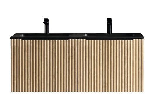 Ribella Unterschrank Wiesbaden mit 2 Schubladen und 2 Aussparungen 120x45 cm natürlich Eiche