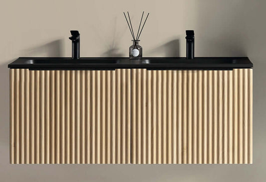 Ribella Onderkast Wiesbaden met 2 lades en 2 uitsparingen 120x45 cm natuurlijk eiken