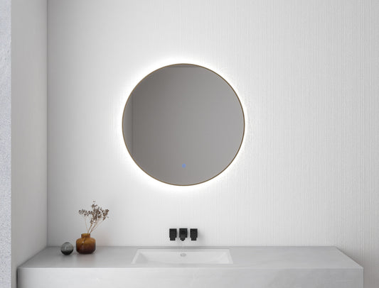 Novi spiegel rond met LED, dimbaar 80 cm