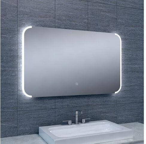 Wiesbaden Spiegel mit Halterung, dimmbarem LED und Spiegelheizung (erhältlich in allen Größen)