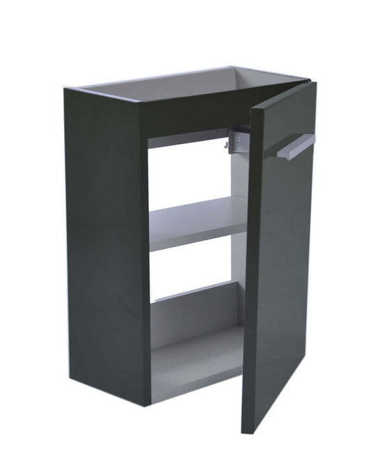 Vision Fonteinkast Wiesbaden L/R 1 Deur 40x21 Hoogglans Grijs