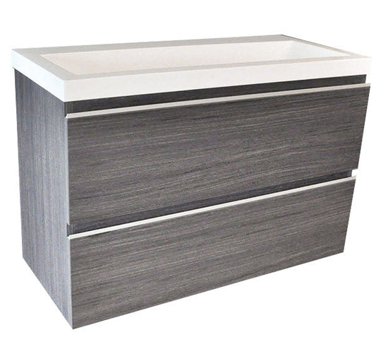 Shall Unterschrank 80 x 36 cm Holzmaserung Grau