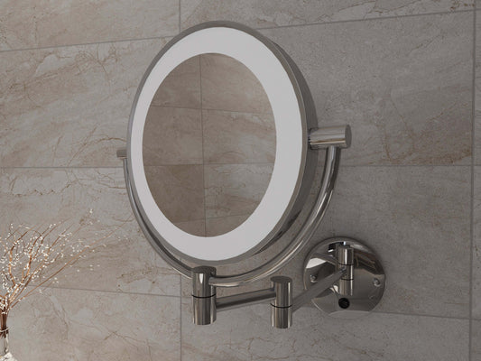 Wandscheerspiegel Wiesbaden met LED-verlichting, 20 Cm