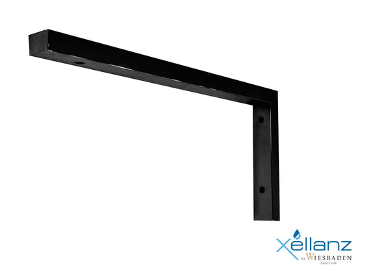 Waschbeckenplatte Aufhängebügel Wiesbaden 46x22 cm L-Form Matt Schwarz (pro Stück)