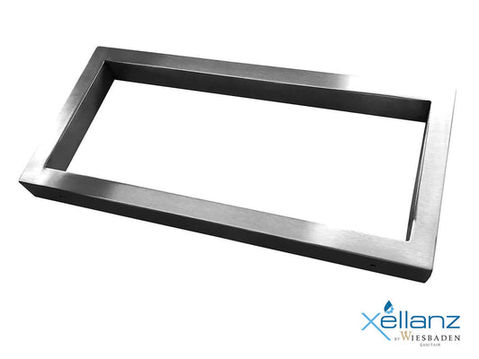 Waschbeckenplatte Aufhängebügel Wiesbaden 46x22 cm Gebürsteter Stahl (pro Stück)