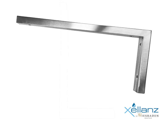 Ophangbeugel Wiesbaden für Waschbeckenplatte 46x22 cm L-Form Gebürsteter Stahl (pro Stück)