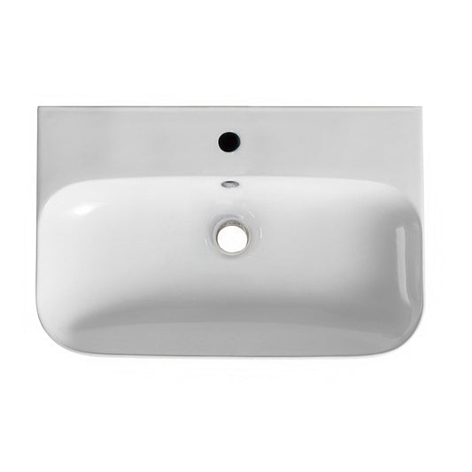 Finta Wastafel Wiesbaden 65,5x42x16,5 cm Keramiek Glans Wit