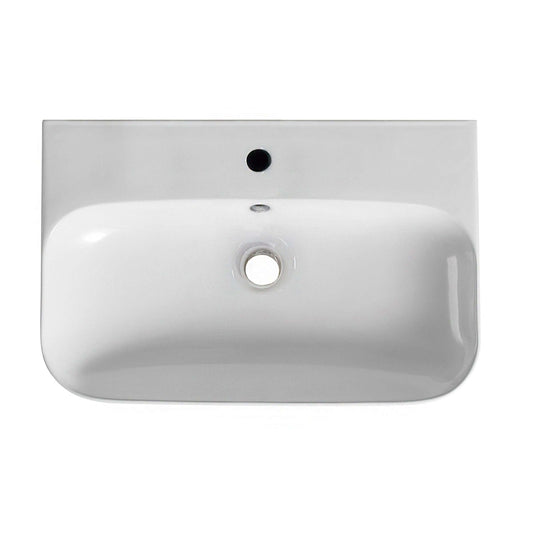 Finta Waschbecken Wiesbaden 65,5x42x16,5 cm Keramik Glanz Weiß