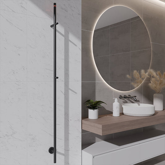 Elara 60 Watt 150 cm Smart Wi-Fi Elektrischer Handtuchheizkörper Wiesbaden matt schwarz