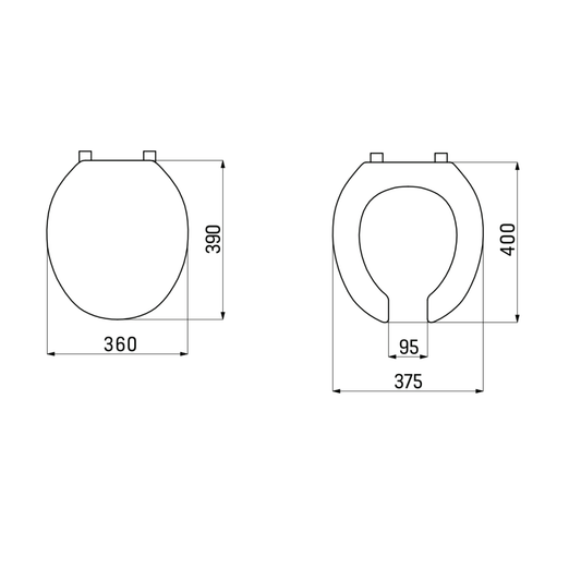 Creavit wc-zitting voor mindervaliden – softclose – inox scharnieren