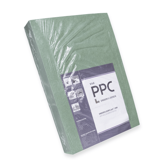 PPC Grüne Unterbodendämmplatte 7 mm - 10,03 m² pro Paket – Schall- und Wärmedämmend