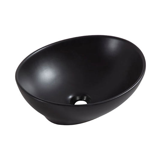 Barco waskom ovaal 40 x 33 x 14,5 cm keramiek mat zwart