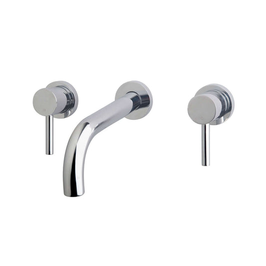 Caral Afwerkingsset 2-Knopf Waschbeckenarmatur Wiesbaden in Chrom (Ohne Einbauteil)