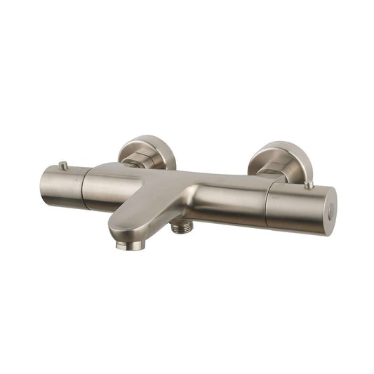 Caral Aufsatz-Wannenarmatur Wiesbaden in gebürstetem Stahl