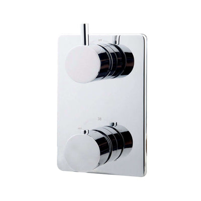 Caral afbouwdeel inbouwthermostaat 2 weg chroom