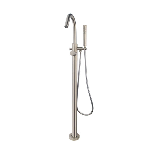 Caral freistehender Badarmatur Wiesbaden in gebürstetem Stahl