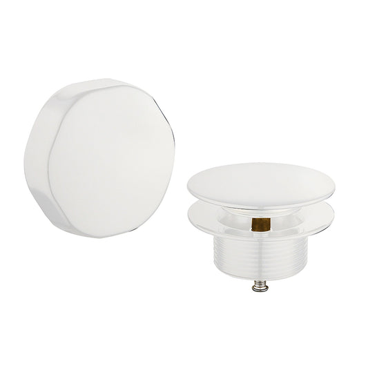 Doblar Abdeckteil Badablauf mit Überlauf glänzend weiß