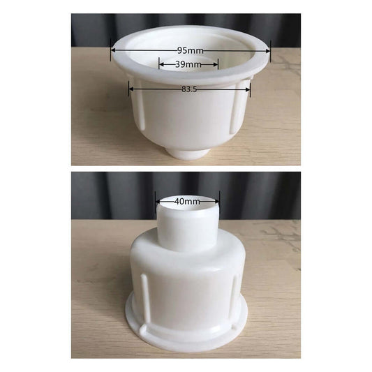 Duschstopfen Wiesbaden 10X10 mit Unterauslass in Weiß