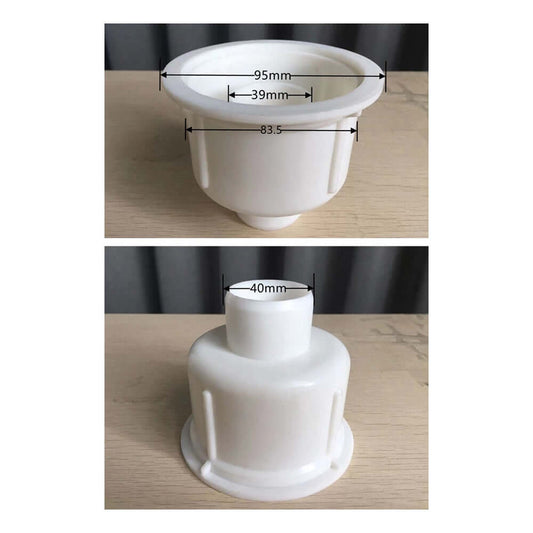 Douchestopfen Wiesbaden 10X10 Seitenabgang in Weiß