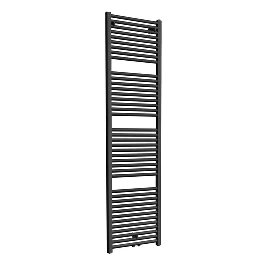 Elara Heizkörper Wiesbaden 181,7X45 Cm mit Mittelanschluss unten in Matt Schwarz (830 Watt)