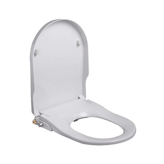 Flush stroomloze douche-wc-zitting Wiesbaden met sproeier wit, ontwerp van toiletbril in wit